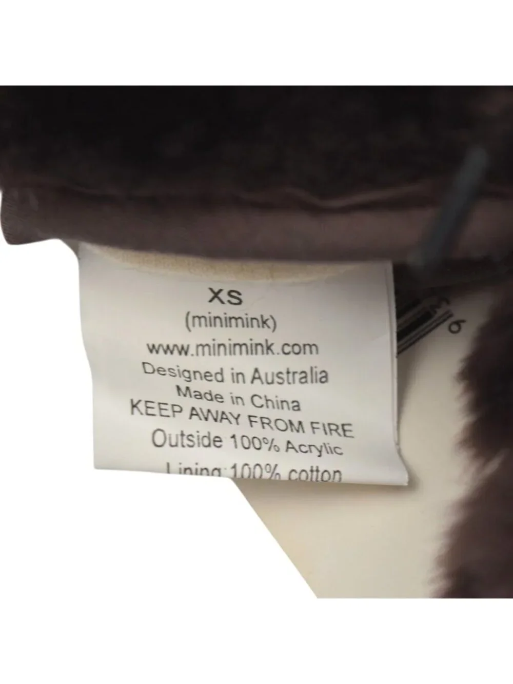 Minimink Faux Fur Baby Booties Chocolate Brown 3 months